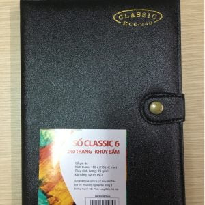 Alternative view of Sổ da mềm Classic KC6- 240tr (Khuy bấm)